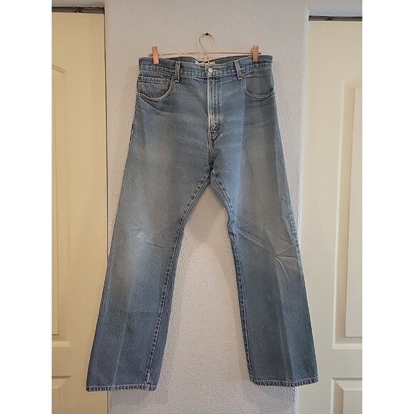 Vintage Levis 517 Jeans Mens 35 X 32 Boot Cut Y2K Medium Wash 100% Cotton Denim - Picture 1 of 9